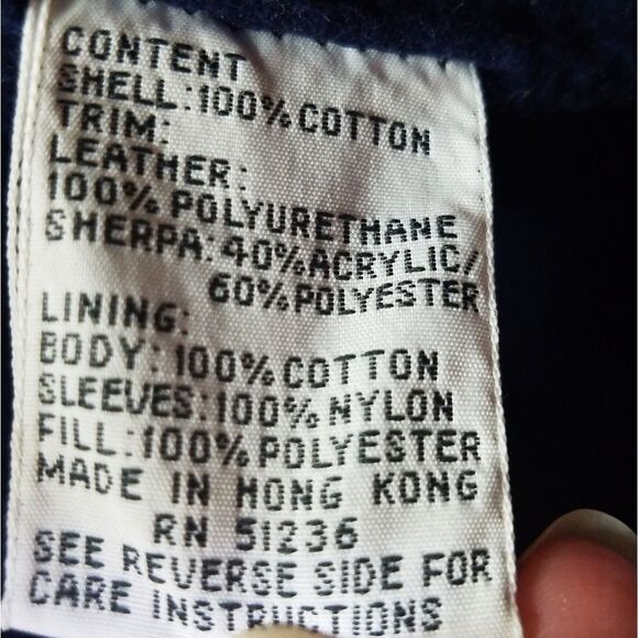 VINTAGE Acid Wash Quilted Sherpa Denim Jacket - Picture 7 of 8